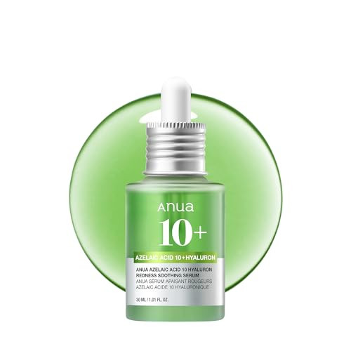 Anua Azelaic Acid 10 Hyaluron Redness Soothing Serum Facial Serum For Blemish-Prone & Oily-Prone Skin Lightweight & Hydrating Blemish Care Hyaluronic Acid Korean Skincare 1.01 Fl Oz