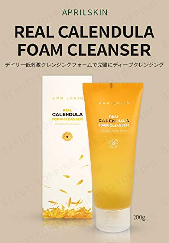Aprilskin Calendula Low Ph Gel Cleanser Vegan Cruelty Dry Sensitive Acne-Prone Skin Gentle Deep Cleans With Micro Micellar Bubbles 6.76 Oz No Sulfates And Artificial Fragrance