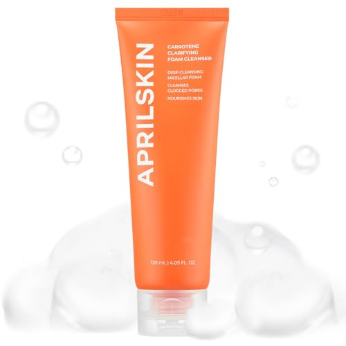 Aprilskin Carrotene Clarifying Foam Cleanser - Deep Cleansing With Bhas & Sebum Control For Oily Sensitive Acne-Prone Skin - 120Ml - Vegan Cruelty