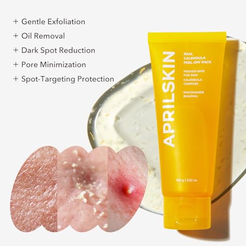 Aprilskin Pore-Fect Skincare Set: Carrotene Ipmp Hydromelt Cleansing Balm Calendula Flower-Infused Facial Peel Off Mask Carrotene Ipmp 3-Min Pore Caring Clay Mask With Brush