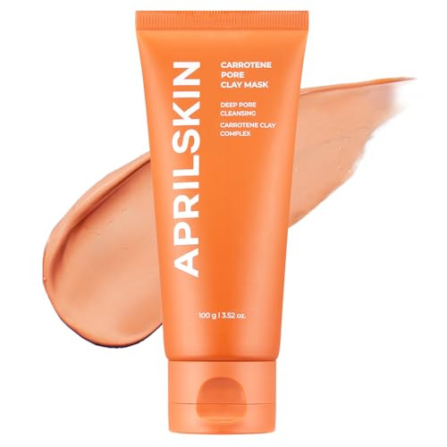 Aprilskin Carrotene Ipmp 3-Min Quick Dry Pore Caring Clay Mask Kaolin & Zinc Pca Reduces Pores & Sebum Cooling Effect Vegan Gentle Exfoliation Korean Skin Care 100G 3.52 Oz