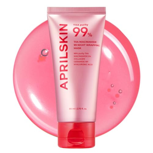 Aprilskin Txa Niacinamide 99 Overnight Wrapping Mask 99% High-Purity Txa+Niacinamide For Uneven Skin Tone Overnight Skin Booster For Toning Care Firming & Pore Care 80Ml 2.70 Fl.Oz