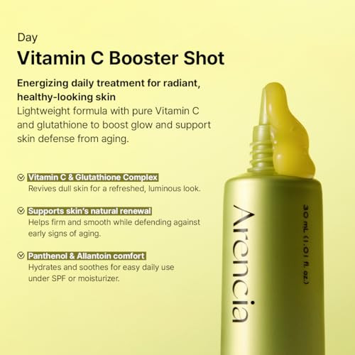 Arencia Vitamin C And Retinal Booster Shot Duo - For Dark-Spot Care And Tightening Fine Lines Pore Wrinkles - Set