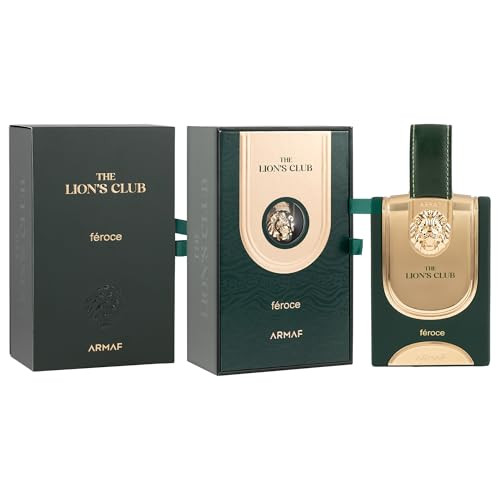 Armaf The Lion S Club Feroce Aromatic Spicy Oud Eau De Parfum Spray Long-Lasting Fragrance For Men 3.4 Ounce / 100 Ml