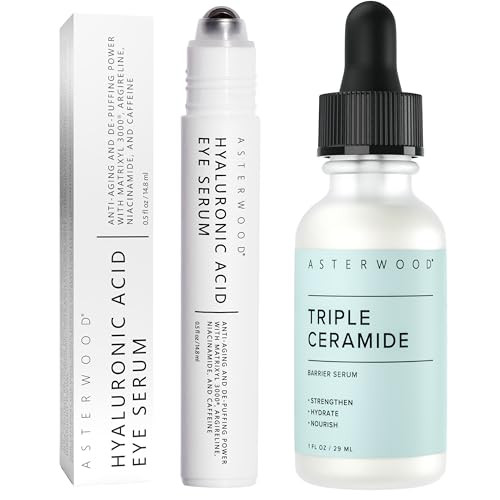 Asterwood Hyaluronic Acid Eye Serum + Triple Ceramide Serum 1 Oz