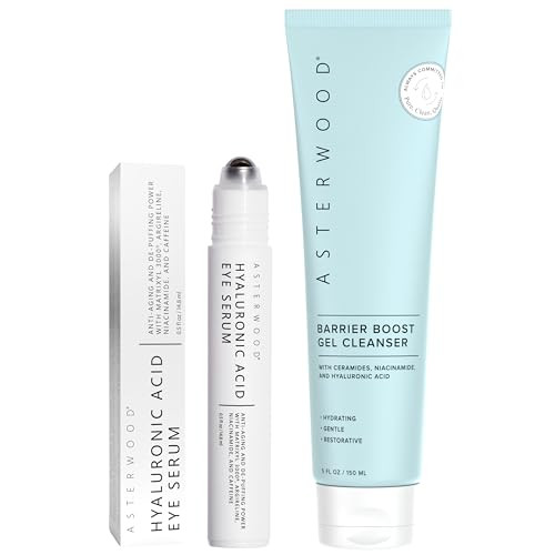 Asterwood Naturals Eye Serum + Barrier Boost Cleansing Gel 5.29 Fl Oz