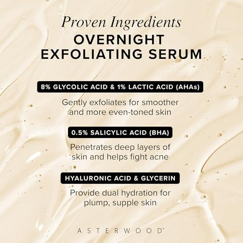 Asterwood Overnight Aha+Bha Serum + Lip Treatment