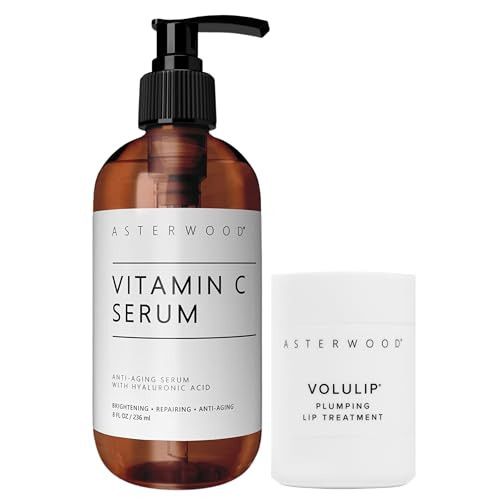 Asterwood Vitamin C Serum 8 Oz + Lip Treatment