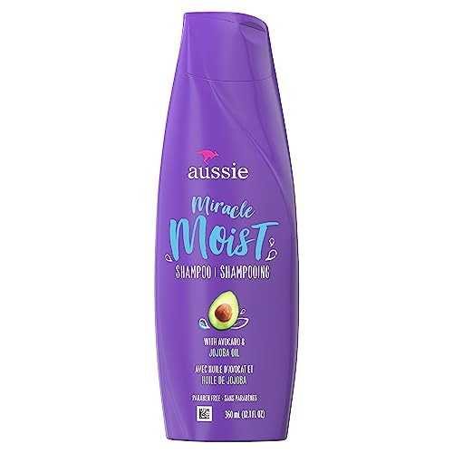 Aussie For Dry Hair Paraben Miracle Moist Shampoo W/Avocado & Jojoba 12.1 Fluid Ounce