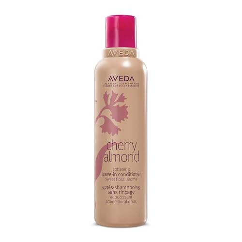 Aveda Cherry Almond Softening Leave-In Conditioner For Normal To Dry Hair Detangles Heat Protection Controls Frizz 99% Naturally Derived Iconic Aroma Of Tonka Orange Ylang Ylang 6.7 Fl Oz