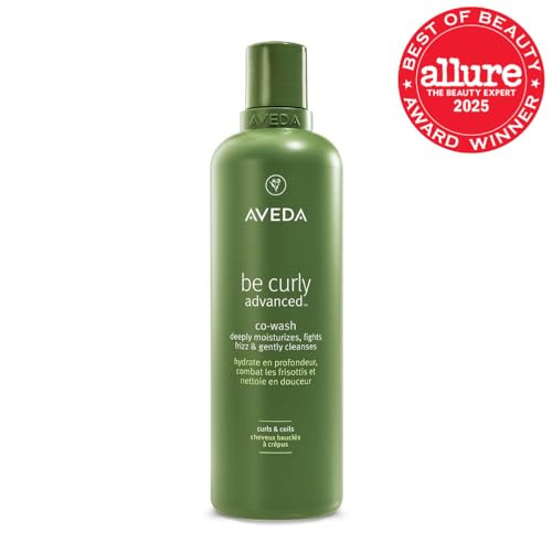 Aveda Be Curly Advanced Co-Wash Removes Buildup Without Stripping Hydrates Curly & Coily Hair Fights Frizz Sulfate Silicone 98% Naturally Derived 11.8 Fl Oz