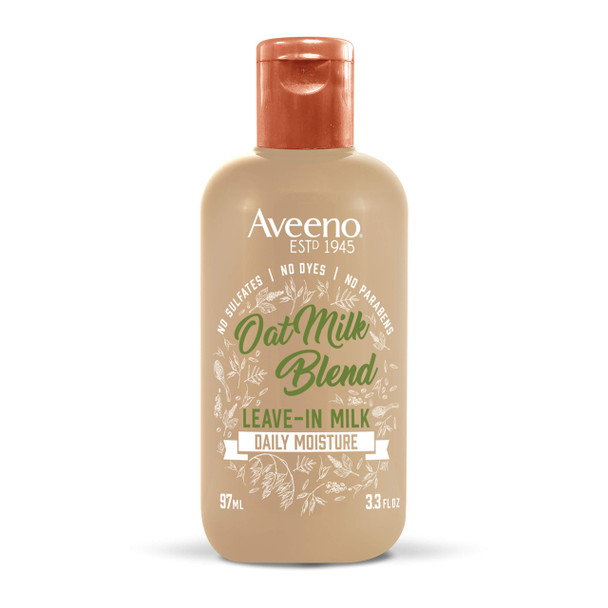 Aveeno Farm-Fresh Oat Milk Leave-In Hair Conditioner Treatment Lightweight Moisturizer For Dry Damaged Hair Safe For Color-Treated Hair Sulfate Paraben & Dye-