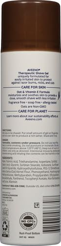 Aveeno Therapeutic Shave Gel With Oat And Vitamin E To Help Prevent Razor Bumps Soothes Dry Skin And Provides A Close Smooth Shave With Less Irritation Fragrance- 7 Oz (Pack Of 2)