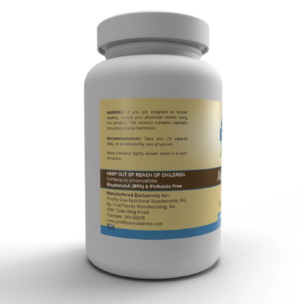 Priority One Adrenal 250mg 180 Capsules