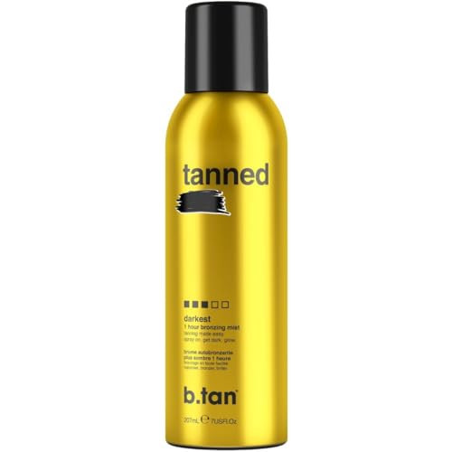 B.Tan Self Tanner Bronzing Mist Fast 1 Hour Express Sunless Tanning Spray No Fake Tan Smell Dark Bronzing Glow Face & Body No Added Nasties Vegan & Cruelty 7 Fl Oz