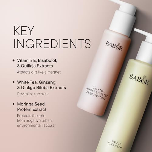 Babor Hy-Ol Cleanser & Phyto Hy-Ol Booster Reactivating Set Double Cleansing Oil Cleanser And Makeup Remover Oil Soothes And Reinvigorates Dry Skin