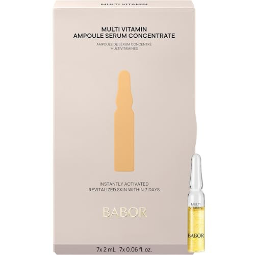 Babor Multi Vitamin Ampoule Concentrate Revitalize Dull Tired Skin Vitamin A Increases Radiance Vitamin C Evens Tone Niacinamide Supports Skin Barrier Vitamin Skincare Capsules 7 Treatments