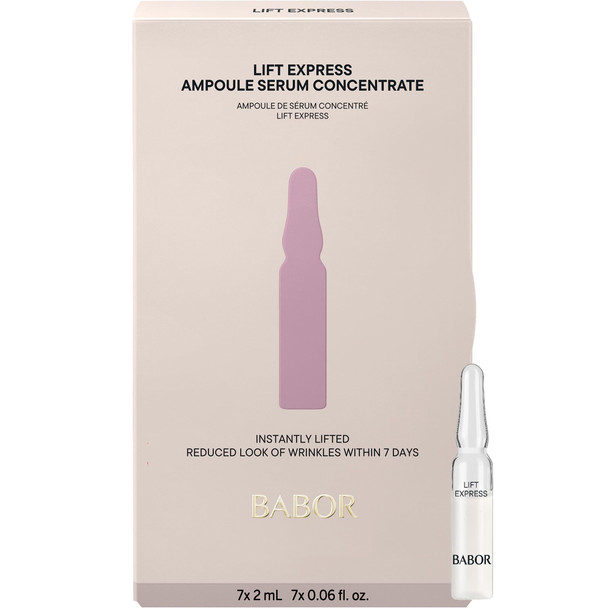 Babor Lift Express Ampoule Concentrate Instant Lifting Effect Fills Lines And Wrinkles Up To 6 Hours Smoothing Skincare Capsule Anti Aging Serum Increase Firming & Elasticity 7 Treatments