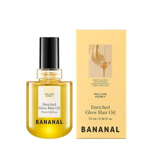 Bananal Enriched Korean Bonding Hair Oil & Serum For Glow & Shine Hair Perfume With Rice Water Protein Silk & Beeswax Lightweight Frizz Care Mellow Honey 70Ml / 2.36 Fl Oz