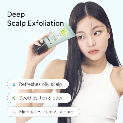 Bananal Salt-To-Foam Korean Scalp Exfoliating Hair Shampoo Niacinamide & Rosemary Infused Sea Salt Deep Cleanser For Buildup Removal Menthol Refreshing Paraben/Silicone/Sulfate 5.8 Oz