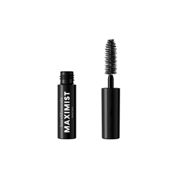 Bareminerals Maximist Phyto-Fiber Volumizing Black Mascara For Visibly Thicker Lashes All-Day Wear Waterproof Mascara Black Vegan