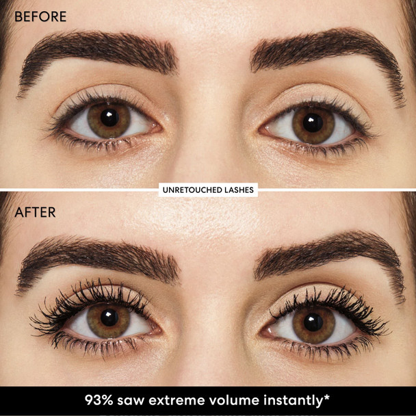 Bareminerals Maximist Phyto-Fiber Volumizing Black Mascara For Visibly Thicker Lashes All-Day Wear Waterproof Mascara Black Vegan