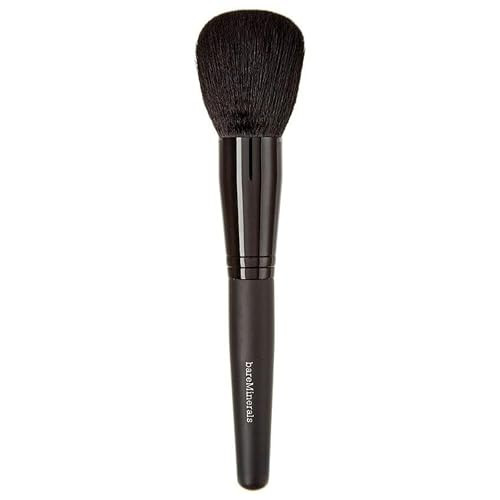 Bareminerals Supreme Finisher Makeup Powder Brush With Synthetic Fibers For Applying Setting Powders Highlighters + Bronzers Vegan Blending Brush