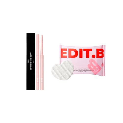 Bbia Bbia Gel Eyeliner 08 Angel + Edit.B Cleansing Pad Eye Makeup & Clean Skin Duo Bundle