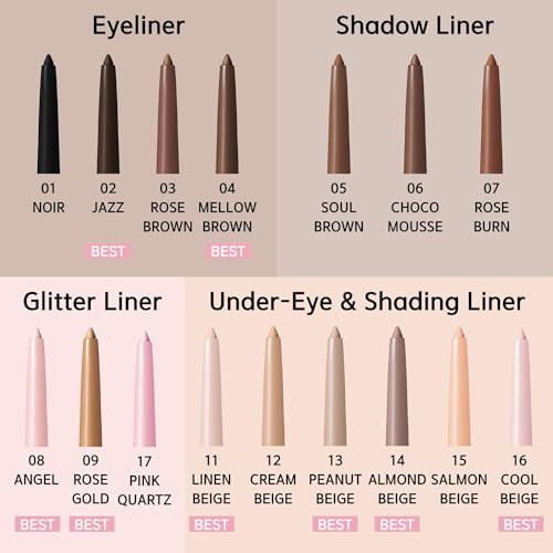 Bbia Bbia Last Auto Gel Eyeliner (02 Jazz) + Ready To Wear Eye Palette (03 Dry Flower) Bundle Set