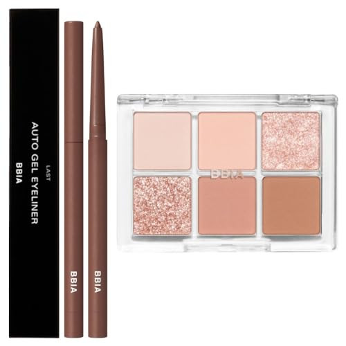 Bbia Bbia Last Auto Gel Eyeliner (03 Rose Brown) + Ready To Wear Eye Palette (01 Nude Blush) Bundle Set