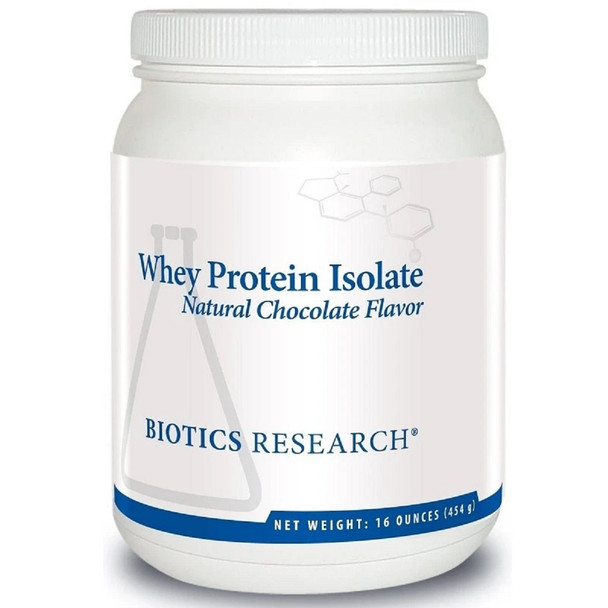 Biotics Research Whey Protein Isolate - Natural Chocolate Flavor 16 Oz