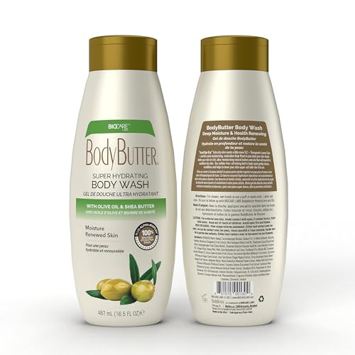 Biocare Super Hydrating Body Wash With Olive Oil And Shea Butter Sulfate 16.5 Oz