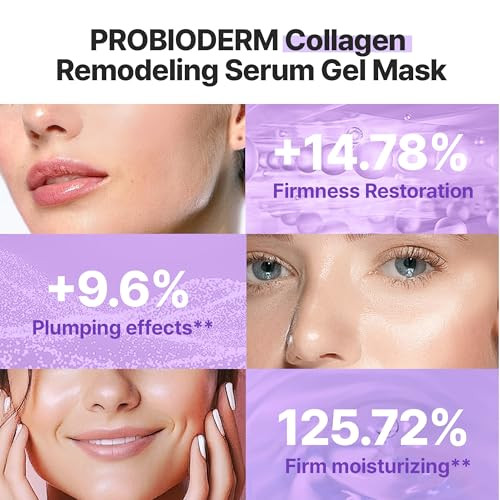 Bioheal Boh Probioderm Collagen Remodeling Serum Gel Mask (6Ea X 34G) Hydrogel Mask With Collagen Capsules For Firmness & Pore Refinement Hydrating Facial Mask For Smoother Skin
