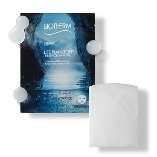 Biotherm Life Plankton Essence-In-Mask Regenerating Facial Sheet Mask With Biotech Plankton For Healthy Hydrated And Glowing Skin Professional Facial-Treatment Like Result (Box Of 6)