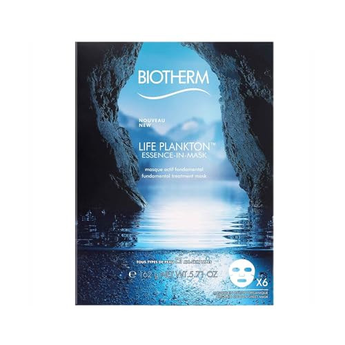 Biotherm Life Plankton Essence-In-Mask Regenerating Facial Sheet Mask With Biotech Plankton For Healthy Hydrated And Glowing Skin Professional Facial-Treatment Like Result (Box Of 6)