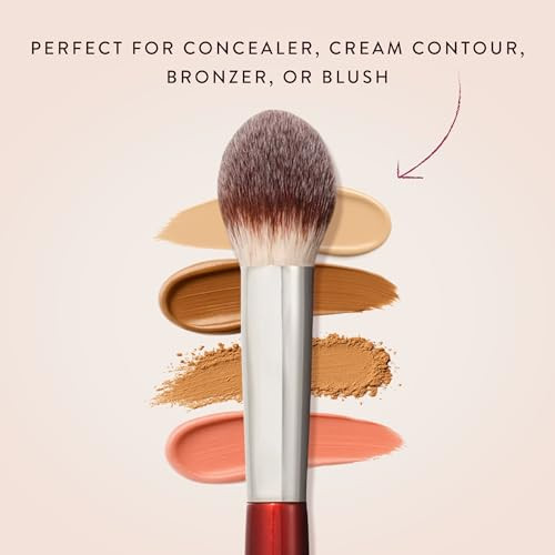 Bk Beauty 110 Large Concealer Brush Dense Tapered Under-Eye Concealer Brush For Quick Blending Full Coverage Finish No Product Absorption