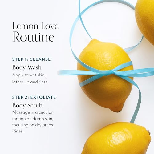 Bliss Lemon Love Exfoliating Duo: Soapy Suds Body Wash & Body Scrub With Shea Butter And Coconut Oil - Lemon And Sage - 17 Fl Oz - Gentle And Hydrating For Supremely Soft Skin