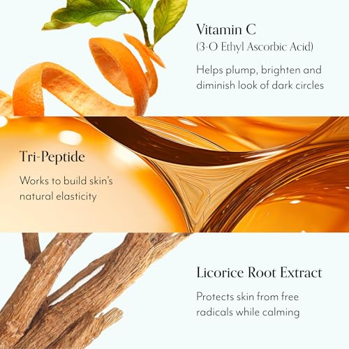 Bliss Bright Idea Vitamin C Eye Cream - Brighten & Hydrate Anti-Aging Treatment Reduces Fine Lines Boosts Collagen & Firms 3-O-Ethyl Ascorbic Acid Tri-Peptide & Licorice Root 0.5Fl Oz