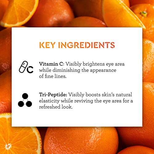 Bliss Vitamin C Radiance Eye & Face Set Bright Idea Eye Cream With Tri-Peptides + 5-Pack Of Vitamin C Sheet Masks Brightening & Hydrating Skincare For Under Eyes And Full Face Glow