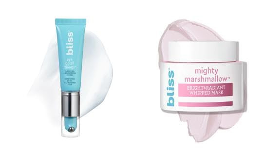 Bliss Eye Do All Things Eye Gel + Mighty Marshmallow Whipped Face Mask Hydration & Brightening Duo