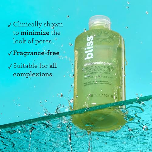 Bliss Disappearing Act Niacinamide Toner +Micro Magic Skin-Renewing Microdermabrasion Scrub