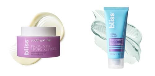 Bliss Youth Got This Retinol Moisturizer And Micro Magic Microdermabrasion Facial Scrub - Diminish Fine Lines & Tighten Pores - Vegan Cruelty-