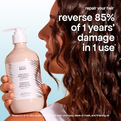 Bondiboost Rapid Repair Bond Builder Shampoo + Conditioner Set (16.90 Fl Oz Each) Strengthening Formula For Restoring + Rebuilding Hair Deep Conditioning Treatment