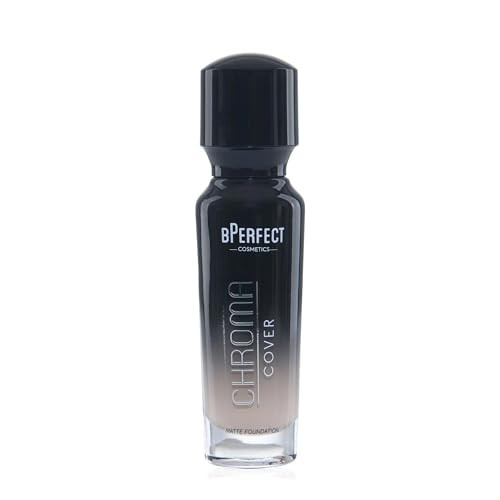 "Bperfect Chroma Cover Matte Foundation - Weightless Full Coverage Base With Hyaluronic Acid & Vitamin E - Soft Matte Finish - Shade 7 C3 Light Neutral Bisque