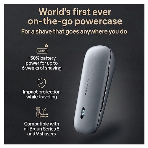 Braun Powercase For Electric Razors For Men Compatible With Braun Series 9 Pro Series 9 And Series 8 Electric Shavers Portable Shaver Case Charges For Up To 6 Weeks