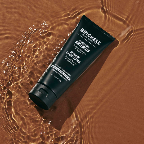 Brickell Men's Element Defense Spf45 Moisturizer For Men Natural & Organic Zinc Oxide Mineral Sunscreen Hydrates And Protects Skin Against Uva/Uvb Rays 8 Ounce Unscented
