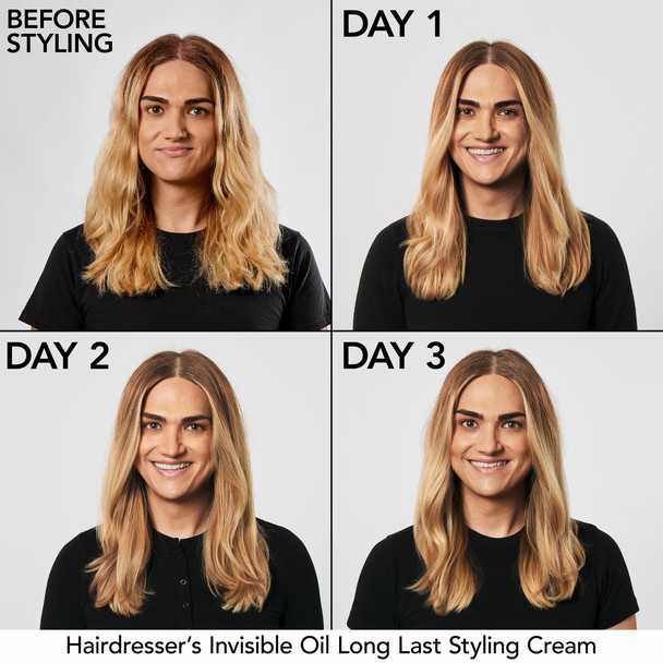 Bumble And Bumble. Hairdresser's Invisible Oil Long Last Styling Cream Hydrating Anti Frizz Color Safe For All Curly Wavy Straight Hair Types With Argan Coconut + Grapeseed Oil