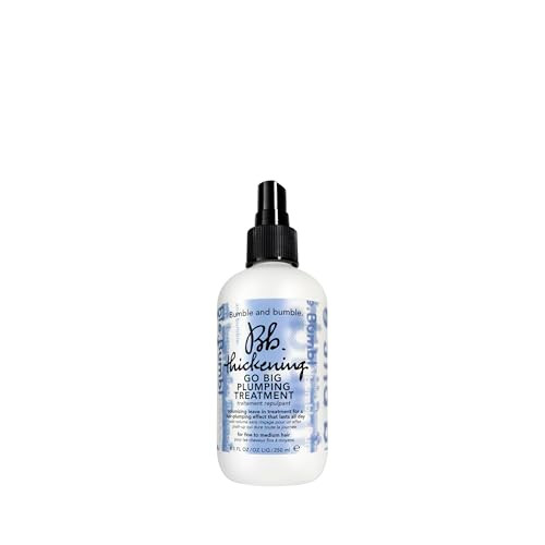 Bumble And Bumble. Thickening Go Big Plumping Hair Treatment Spray Heat Protection Softening + Defining Straight To Wavy 8.5 Fl Oz