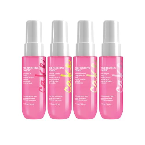 Cake Beauty Hair And Body Mist Travel Set The Finishing Touch- Fine Fragrance Mist Infused With Aloe And Argan Oil 4 X 30Ml/ 1 Oz