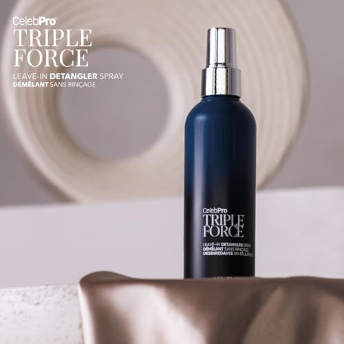 Celeb Luxury Celebpro Triple Force Leave In Conditioner Spray Detangler And Conditioner For All Hair Types 6.7Oz